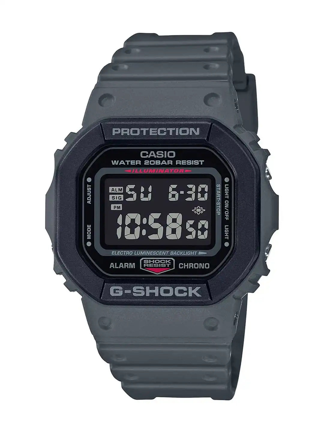 Buy CASIO Men G-Shock DW-5610SU-8DR Digital Dial Gray Resin Strap