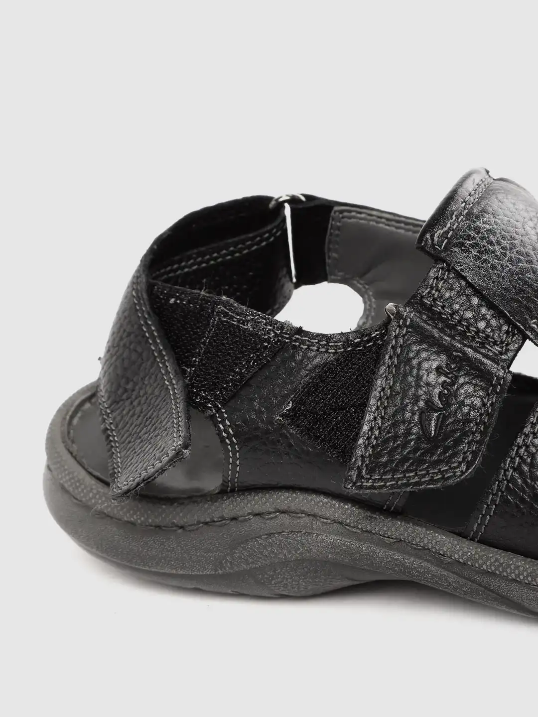 Clarks 35109 Black Leather Fisherman Sandals Buckle Made in Brazil Mens 12M Clarks mens fisherman sandals - Gem main image 2