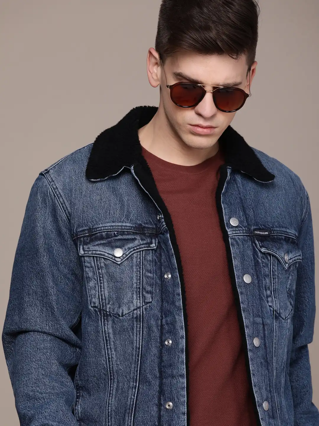 jaket calvin klein foundation denim jacket