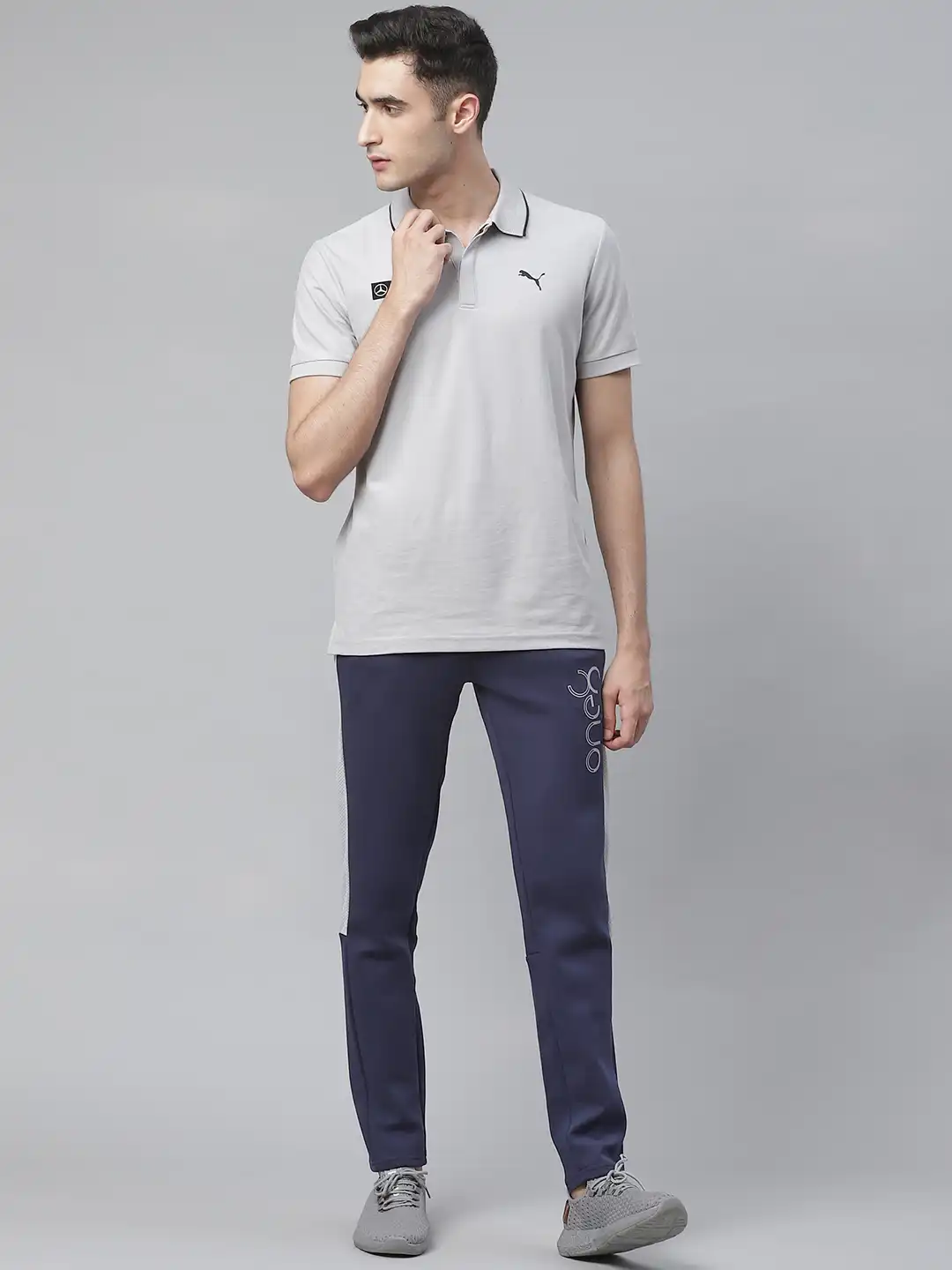 Buy one8 x PUMA Men Navy Blue Virat Kohli Solid Active Track Pants