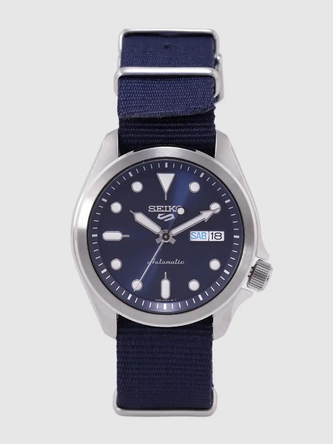 Buy SEIKO Men Navy Blue Analogue 5 Sports Automatic Watch SRPE63K1