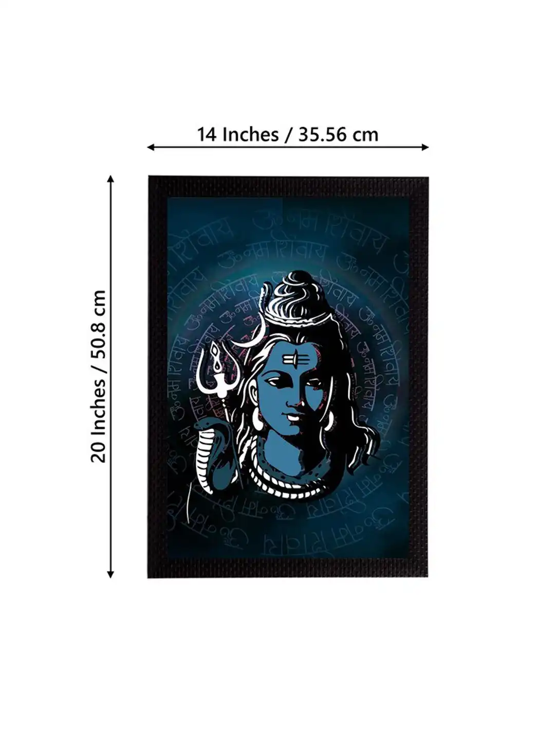 Buy Artisyn Lord Shiva Blue Wall Living Room Rectangle Paintings