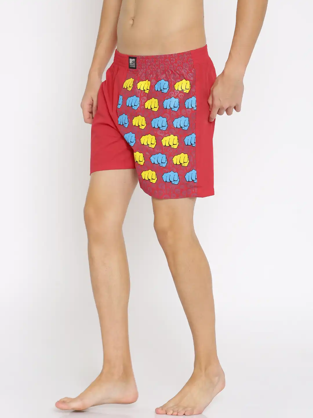 Buy Crusoe MTV Roadies Red Printed Lounge Shorts MTV R06D - Lounge