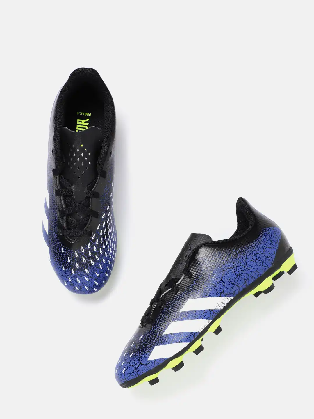 Buy ADIDAS Boys Black & Blue Predator Freak .4 Flexible Ground