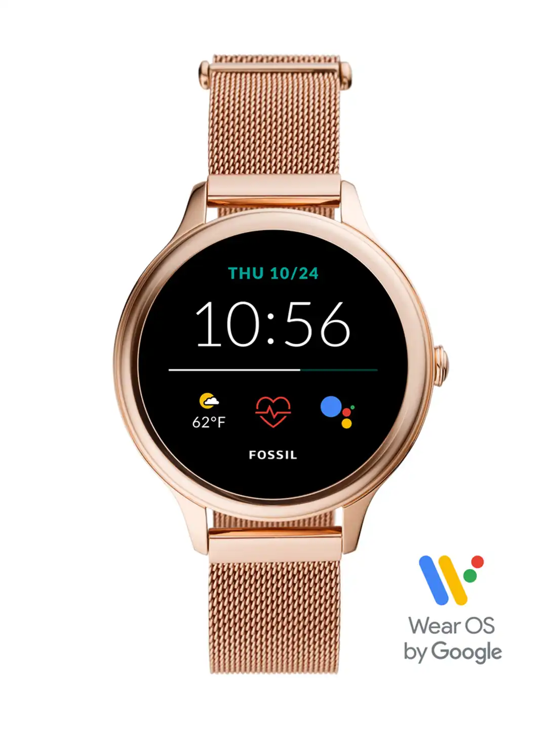 Buy Fossil Women Rose Gold-Toned Gen 5E Smartwatch FTW6068  display picture 2