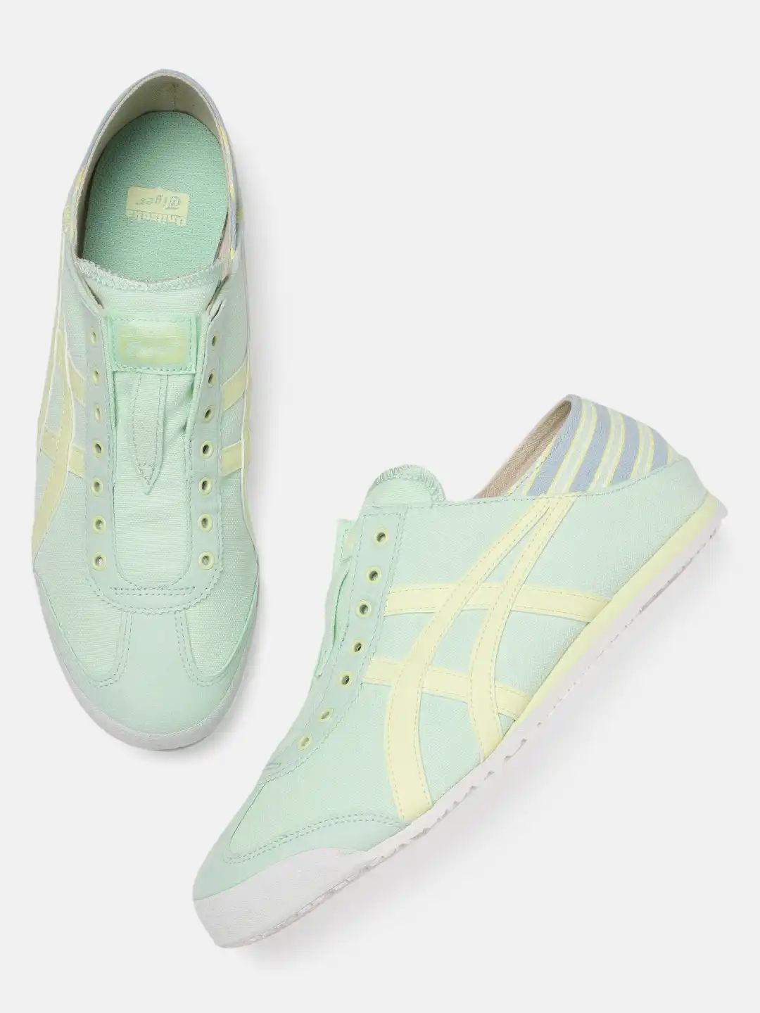 Buy Onitsuka Tiger Unisex Green & Yellow Mexico 66 Paraty Slip-On