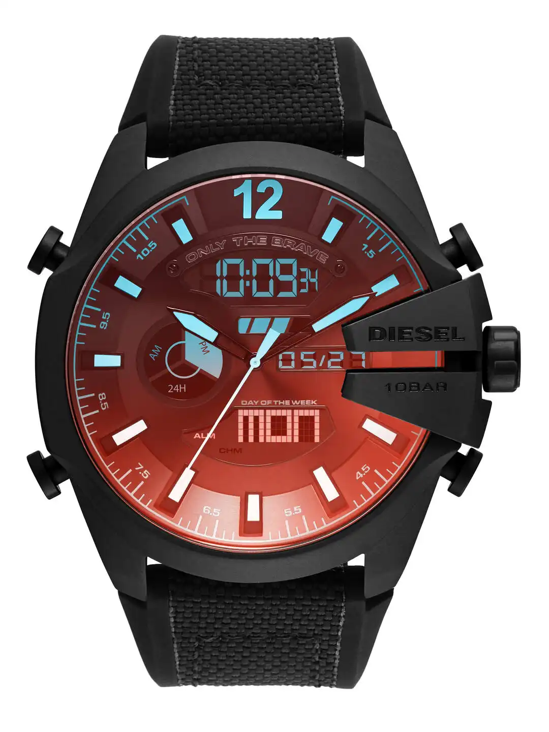 Buy DIESEL Men Black Mega Chief Analogue and Digital Watch DZ4548