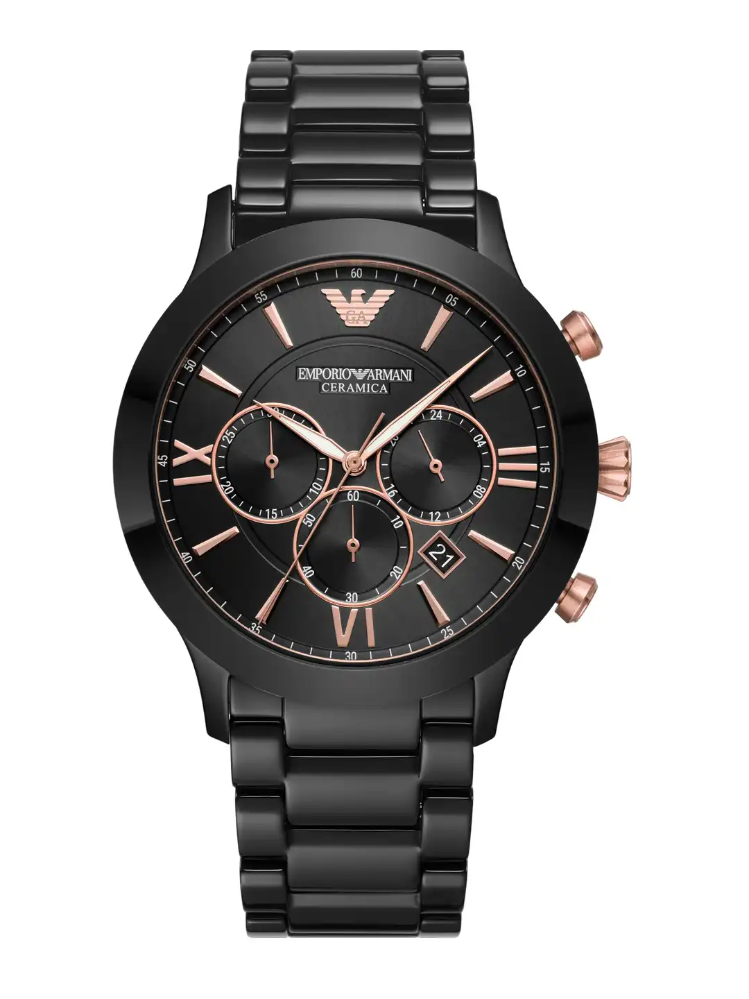 Buy Emporio Armani Men Black Analogue Watch AR70006 - Watches for