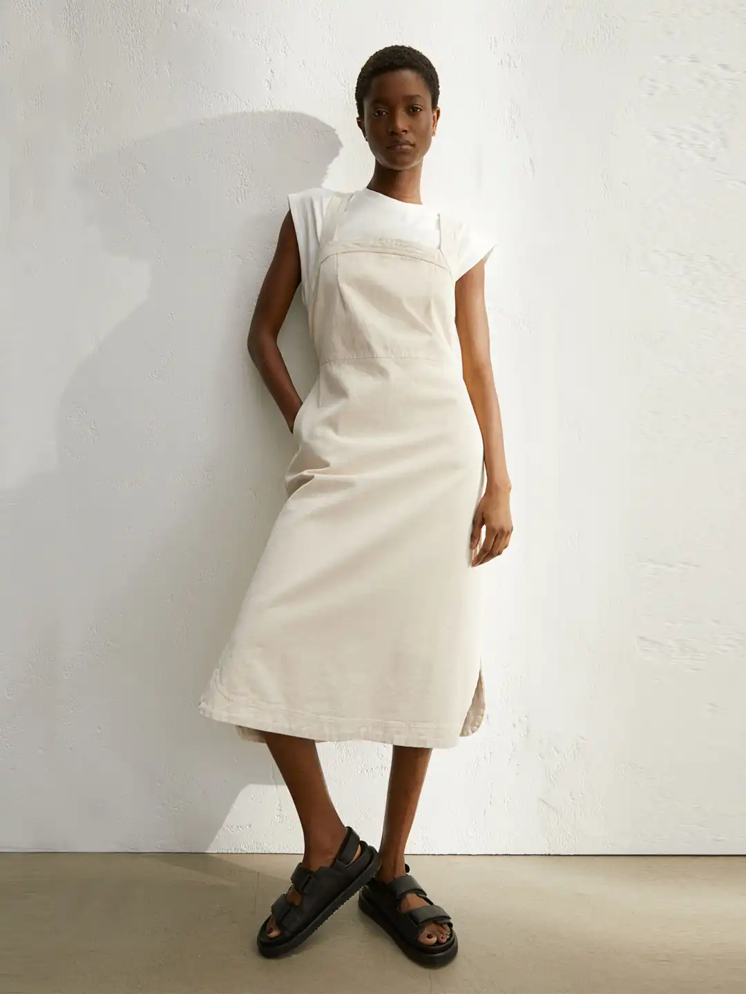 Buy H&M Women Beige Denim dress - Dresses for Women 14095128 | Myntra