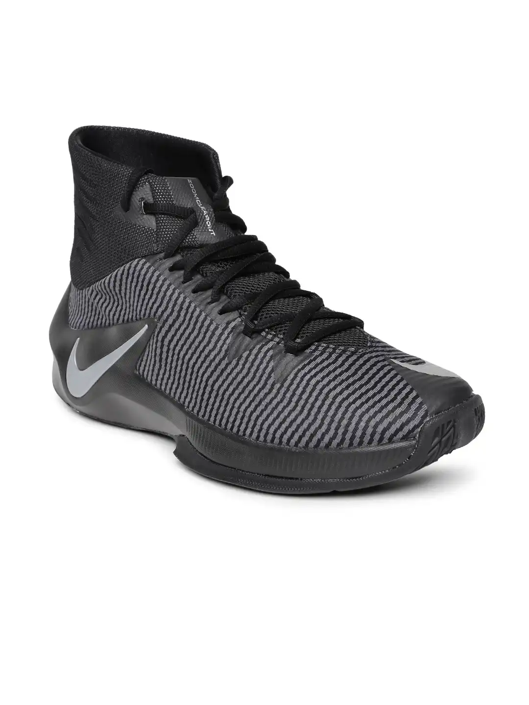 nike black high top basketball shoes