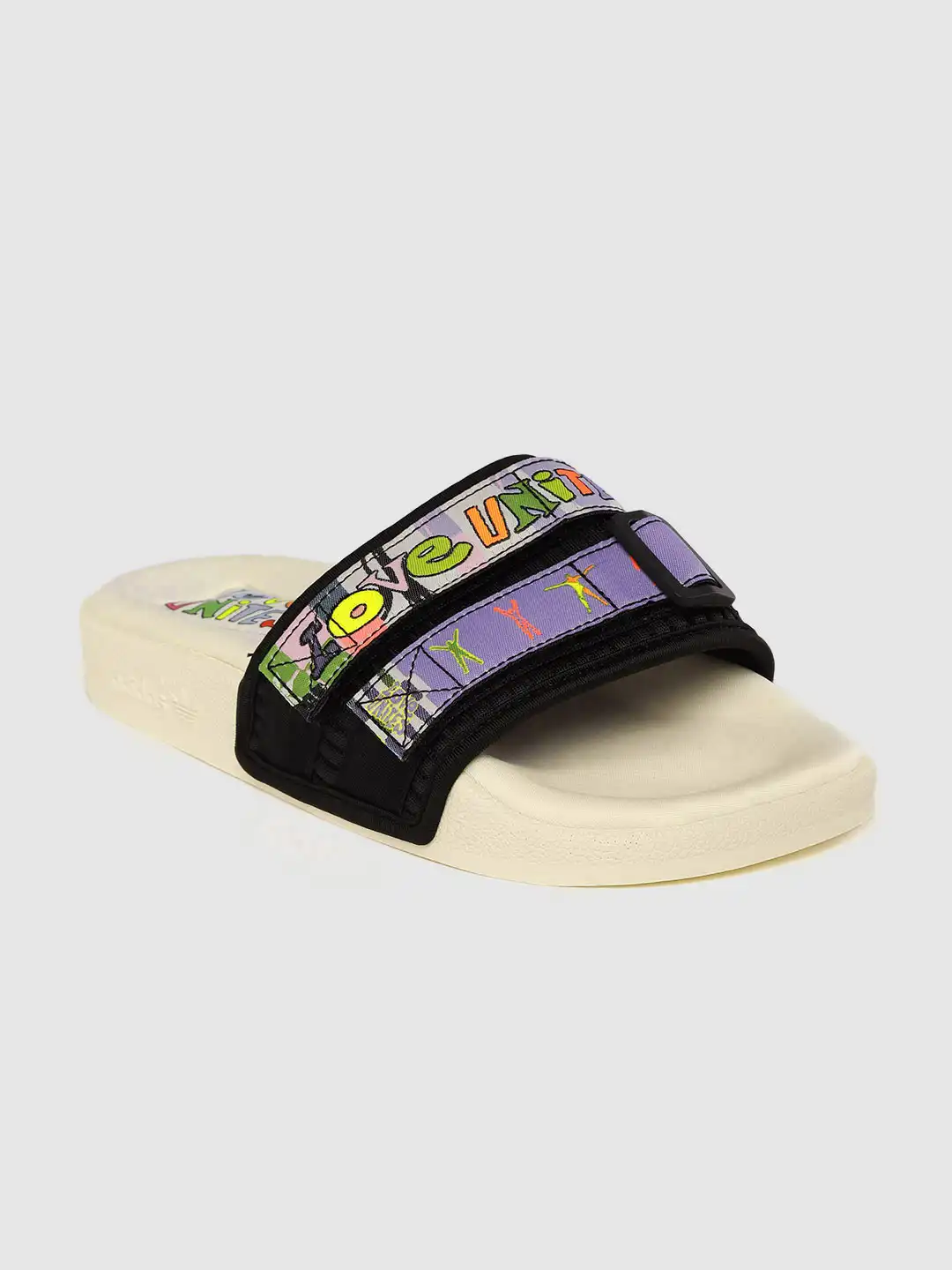 Buy ADIDAS Originals Men Black & Purple Printed Adilette 2.0  display picture 3