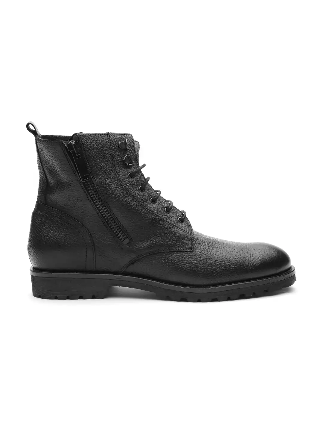 Antony Morato Black Leather Flat Men\'s Boots Stand out in Antony Morato, available in-store at Sandton  main image 4