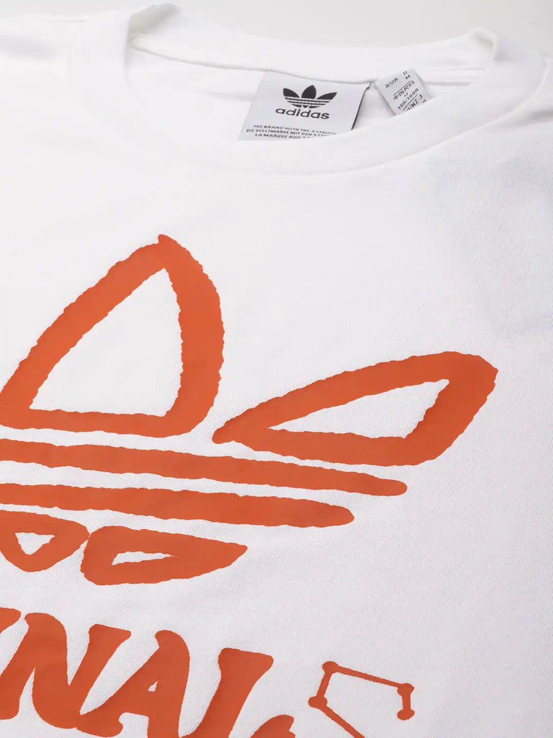 Buy ADIDAS Originals Men White & Orange Pure Cotton Originals