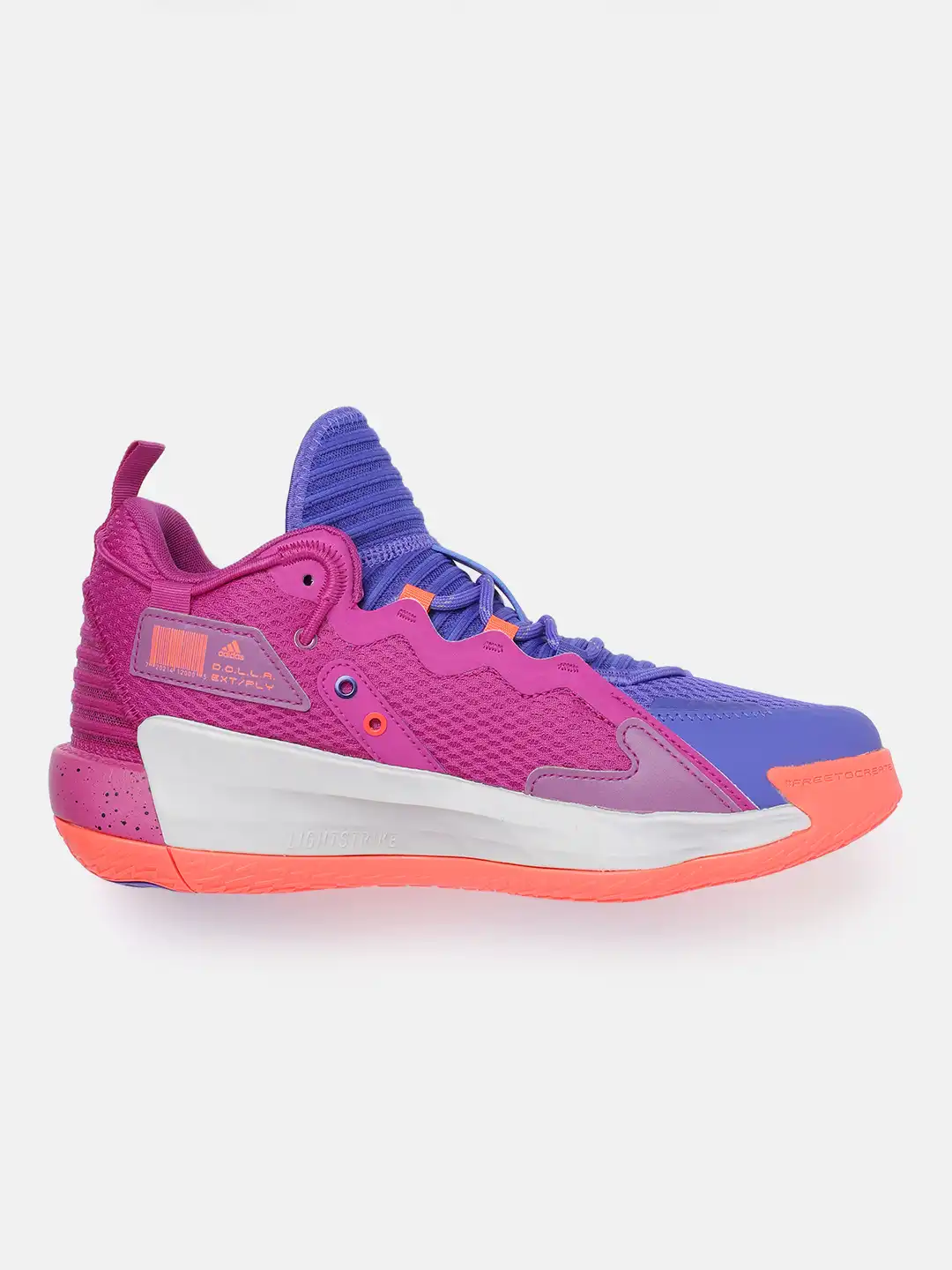 Buy ADIDAS Unisex Purple & Pink Woven Design Dame 7 EXTPLY GCA