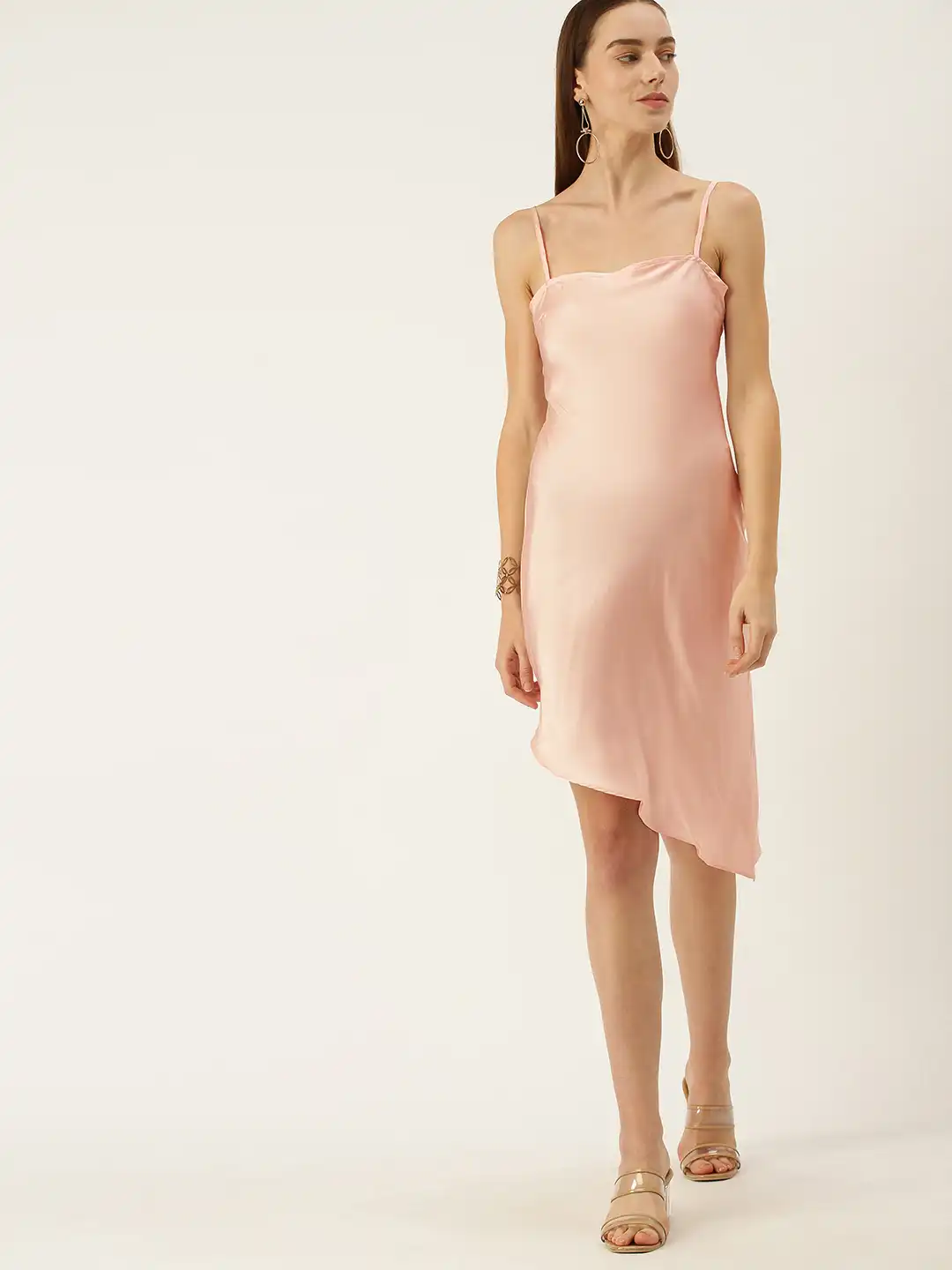 forever 21 pink satin dress Blush/Pink satin dress from forever 21. Worn twice