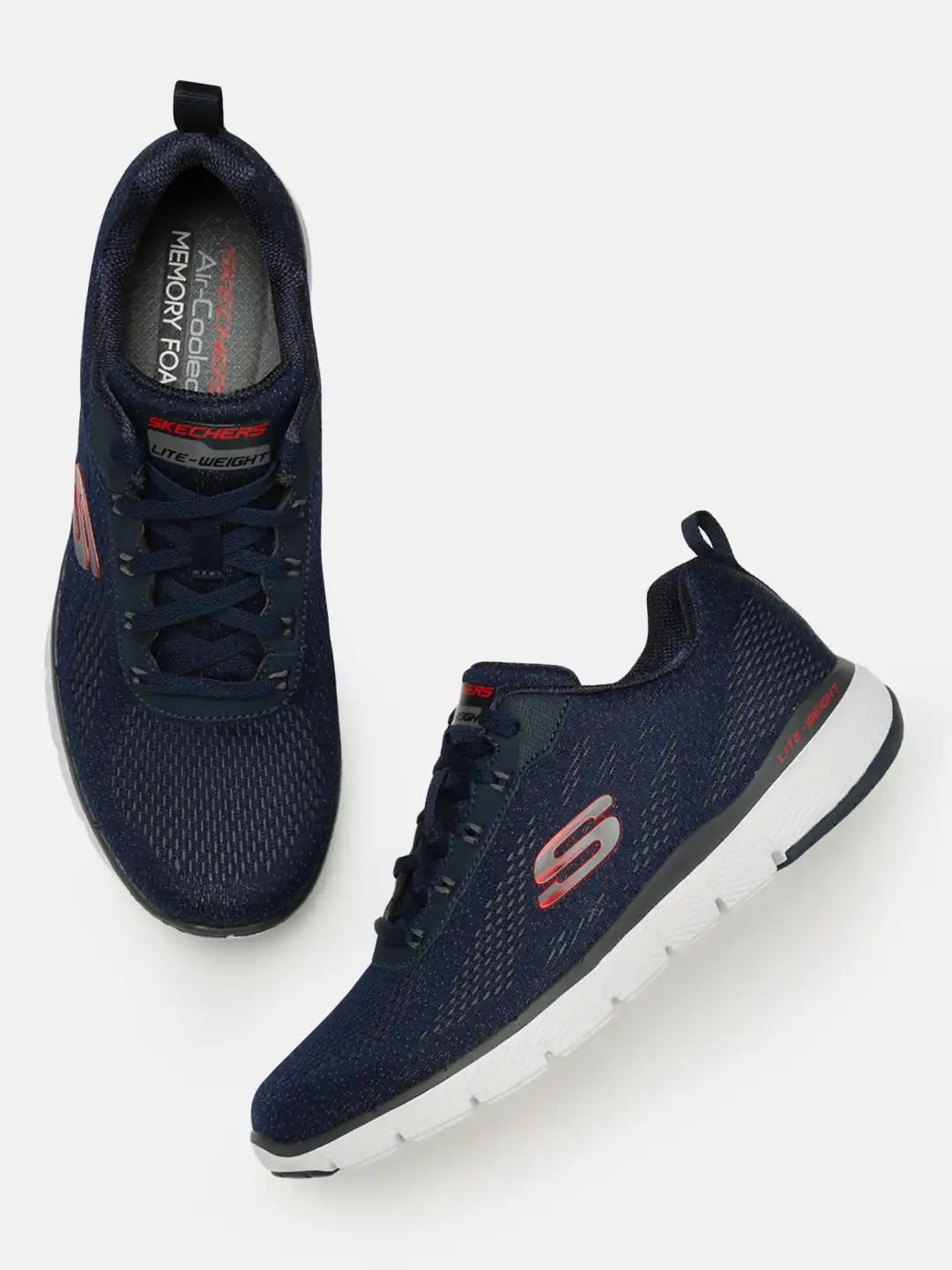 Buy Skechers Men Navy Blue Solid FLEX ADVANTAGE 3.0 - SKAPP
