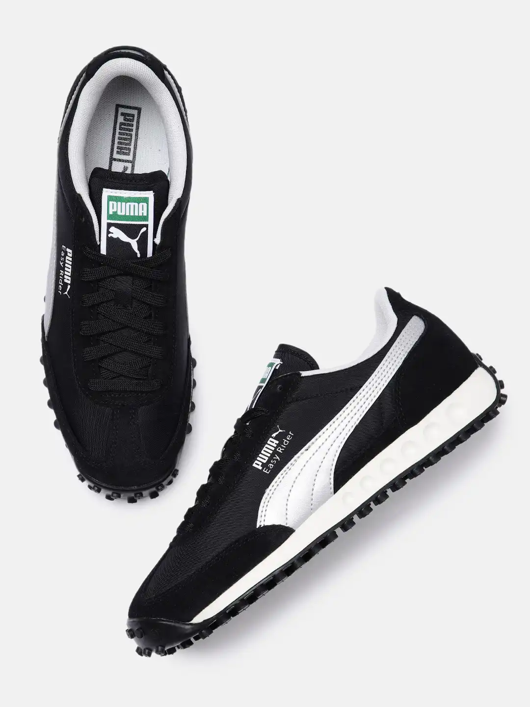 Buy Puma Unisex Black Easy Rider II Tecno Suede Sneakers - Casual