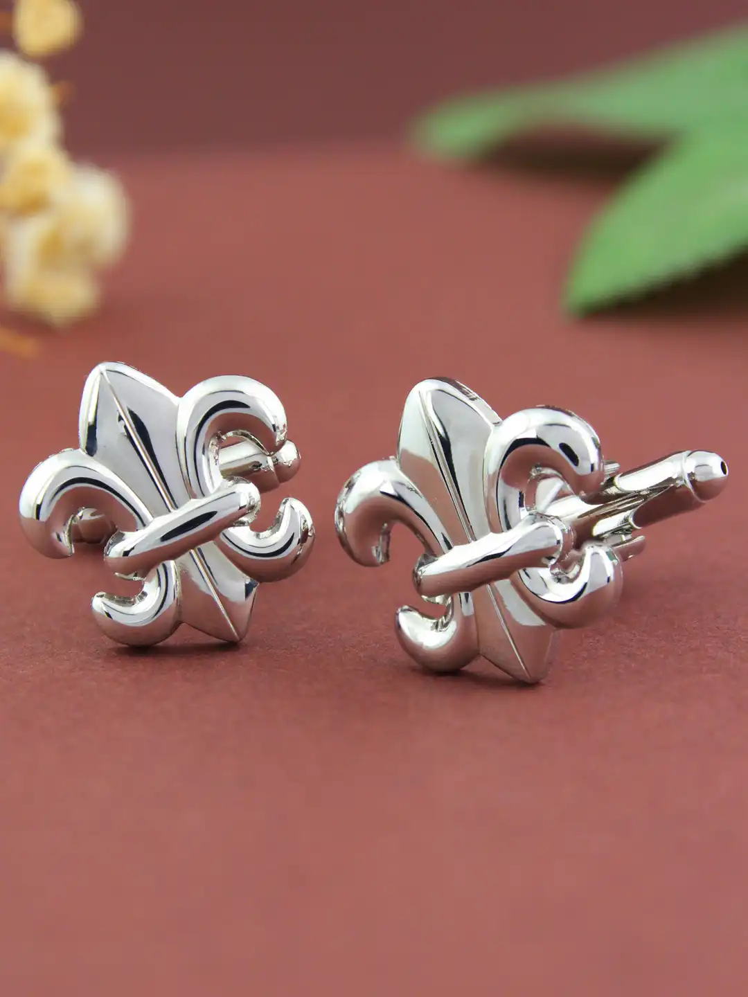 Buy PELUCHE Men Silver Orchid Cufflinks - Cufflinks for Men