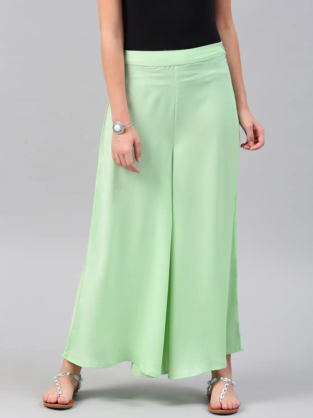 Buy W Mint Green Palazzo Trousers - Palazzos for Women 1537602