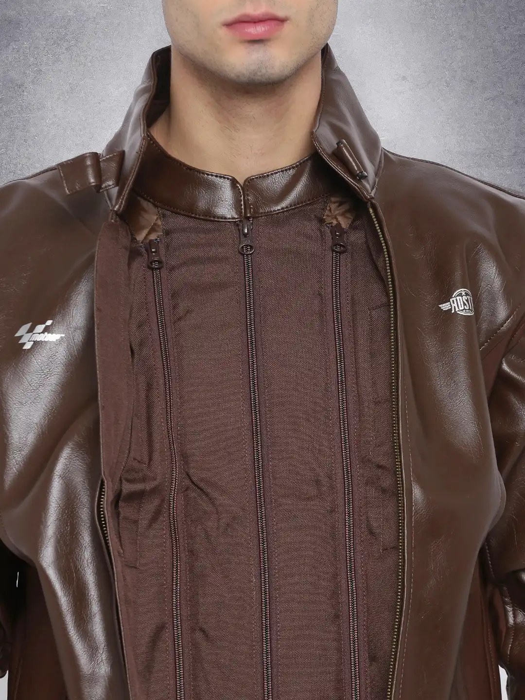 Buy RDSTR Brown MotoGP Biker Jacket - Jackets for Men 1543004 | Myntra