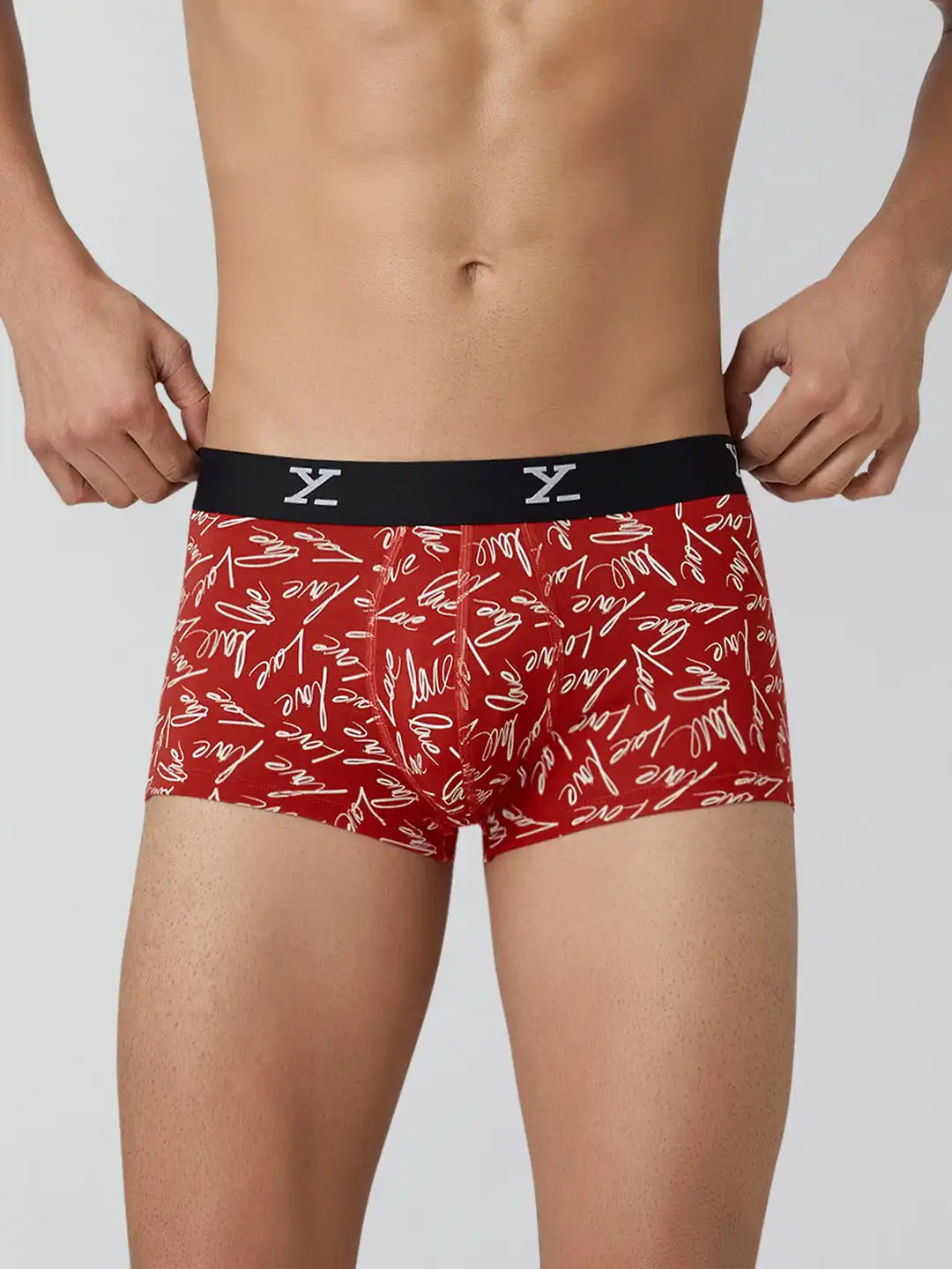 Buy XYXX Men Red & White Printed Shuffle IntelliSoft Antimicrobial