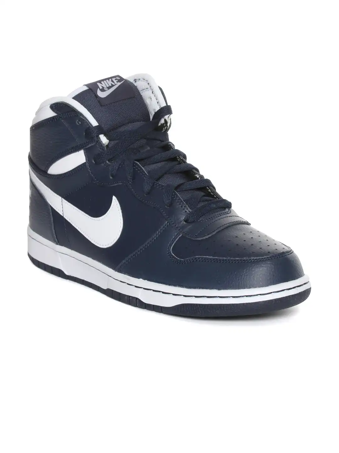 navy blue high top nikes
