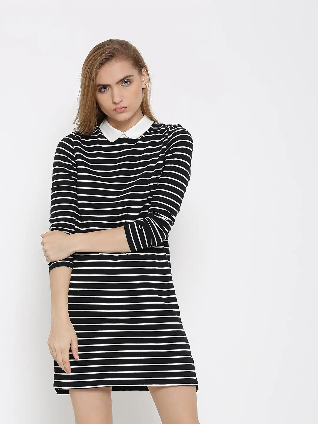 forever 21 jersey dress Buy Women Black Striped - Dresses for Women 1552350 Layered_Dress