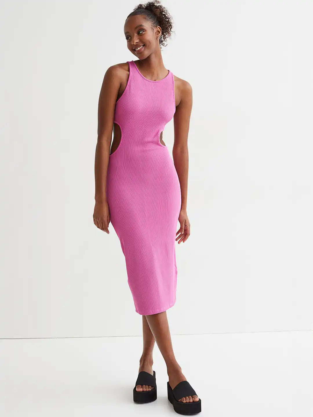 Buy H&M Women Pink Ribbed Cut-Out Dress - Dresses for Women 15771482 | Myntra Buy H&M Women Pink Ribbed Cut-Out Dress - Dresses for Women 15771482 | Myntra