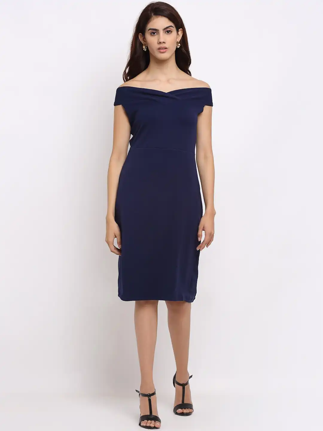 blue off shoulder bodycon dress Santiago Off Shoulder Mini Dress main image 0