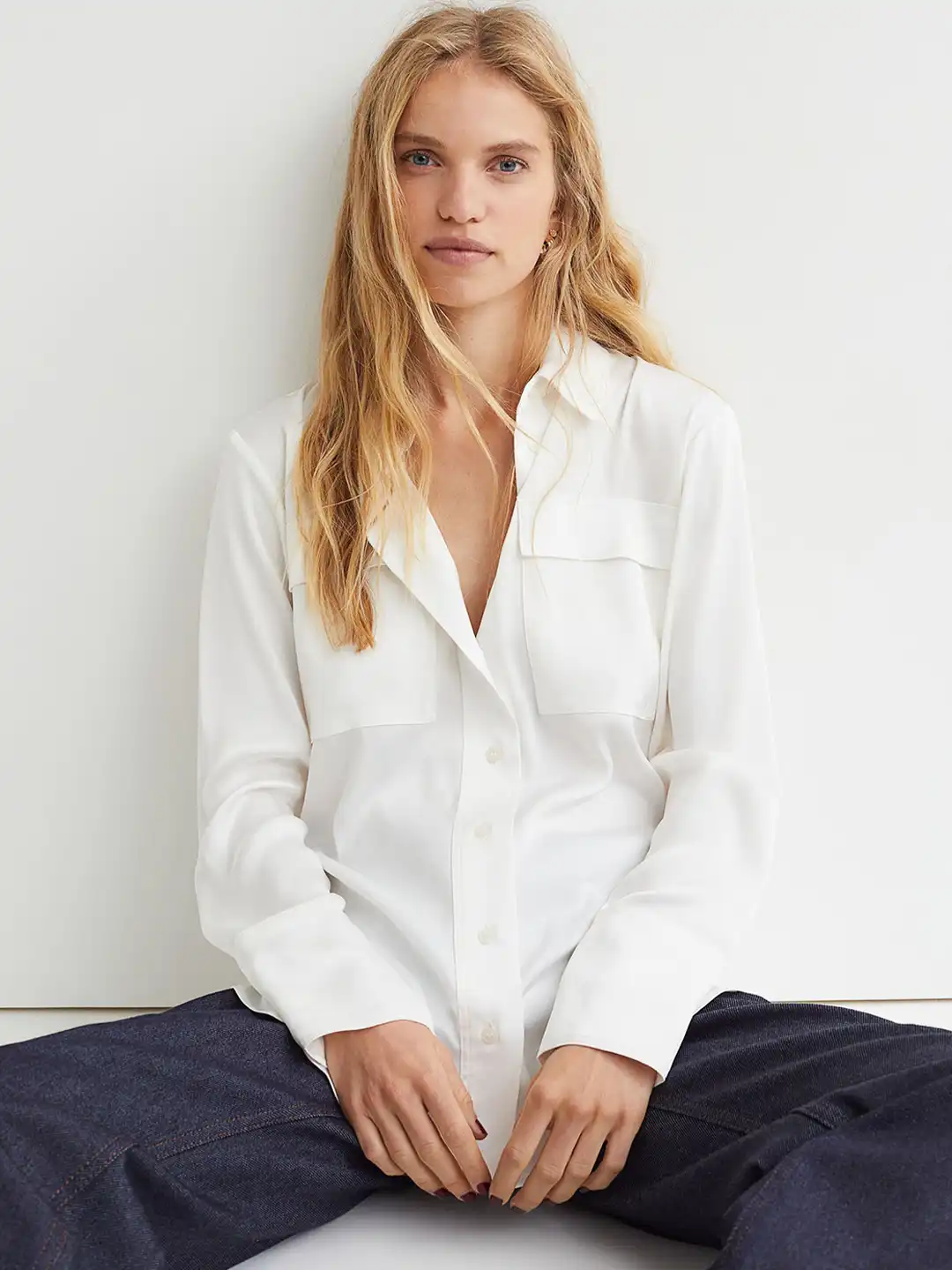 h&m white dress shirt womens Women's White Shirts | Cotton, Linen, Silk & Satin