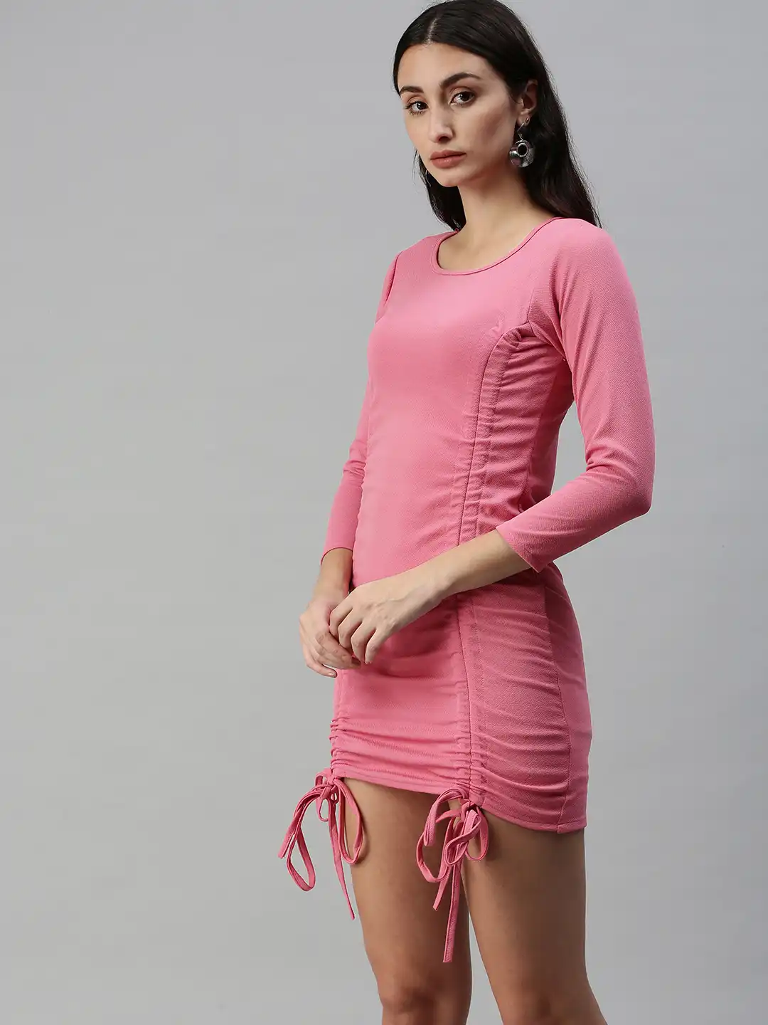Buy Selvia Pink Scuba Bodycon Mini Dress - Dresses for Women 15979410 |  Myntra