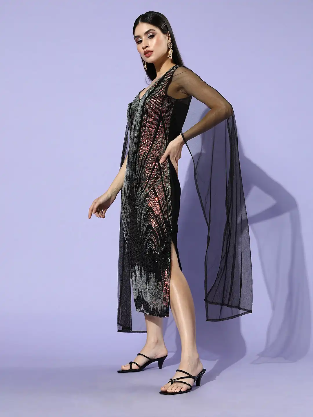 Buy Athena Women Stylish Black Embellished Bling and Sparkly Dress -  Dresses for Women 16002902 | Myntra