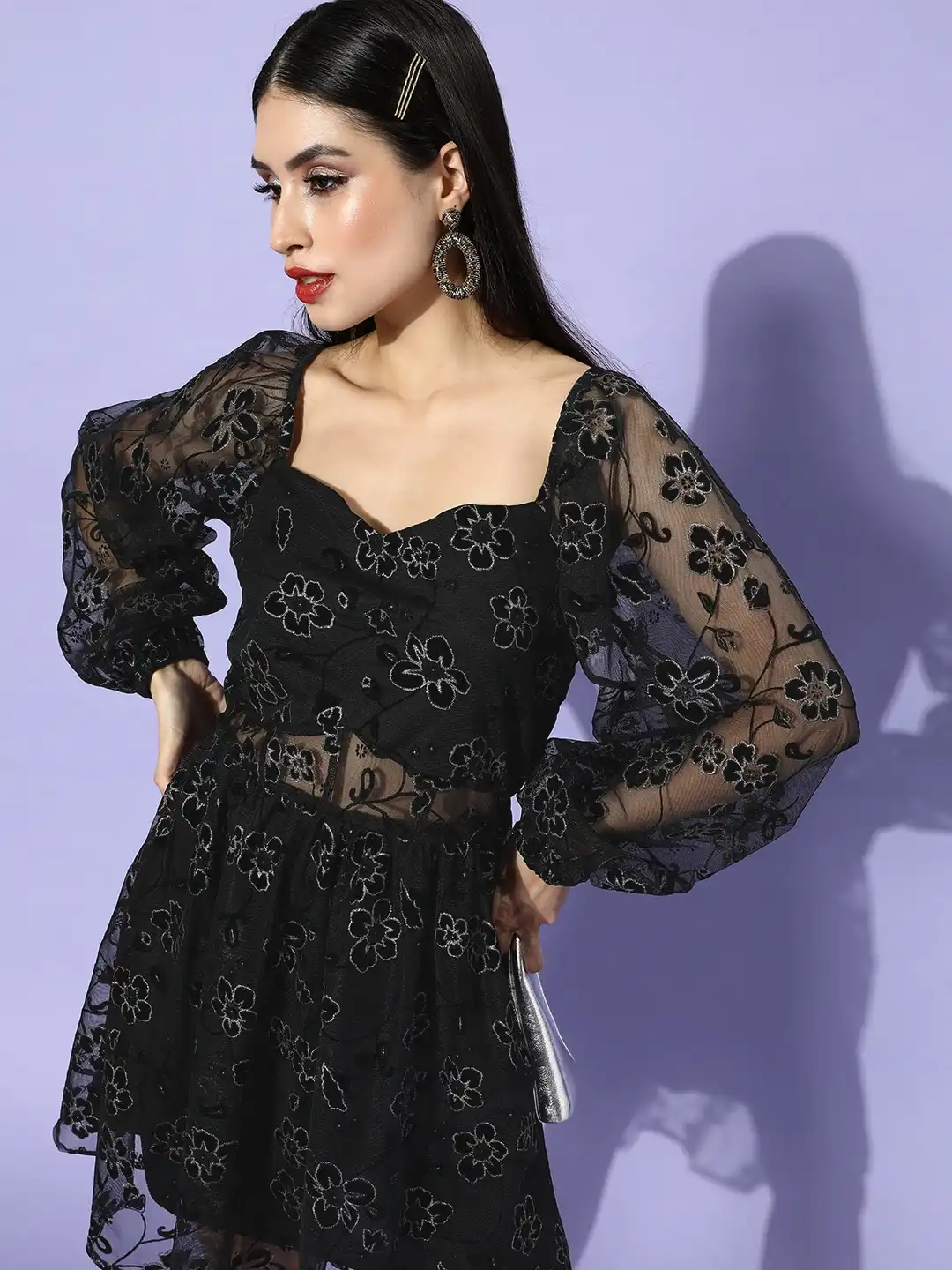 Buy Athena Women Black Embellished Transparent Touch Dress - Dresses for Women 16002912 | Myntra Buy Athena Women Black Embellished Transparent Touch Dress - Dresses for Women 16002912 | Myntra