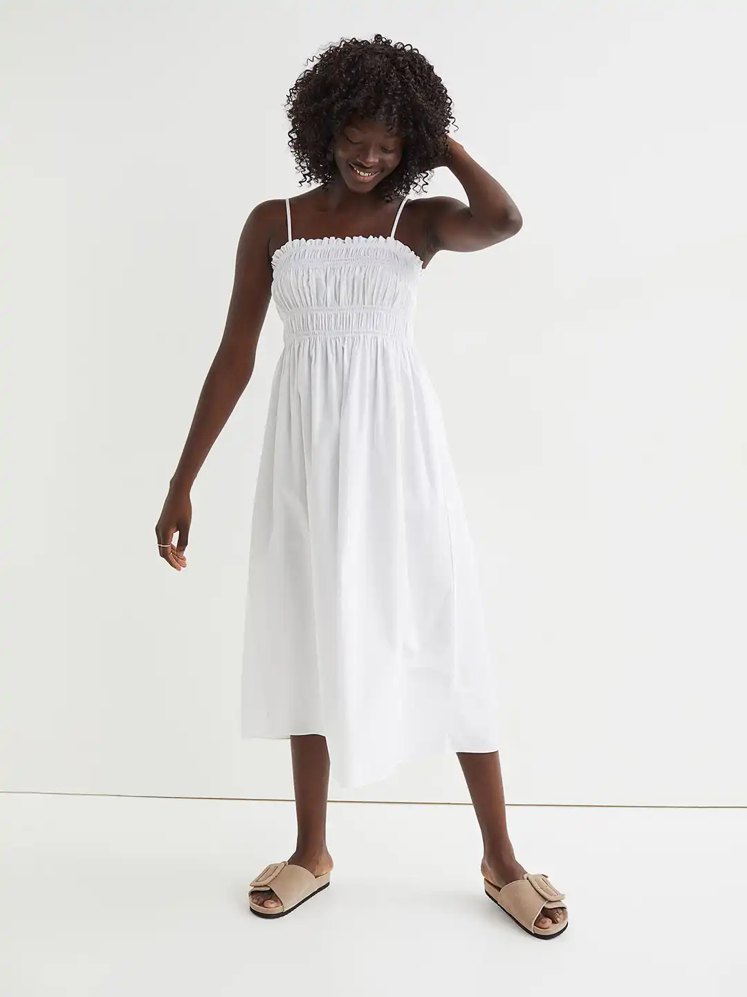 Buy H&M Women White Smocked Dress - Dresses for Women 16217274 | Myntra Buy H&M Women White Smocked Dress - Dresses for Women 16217274 | Myntra