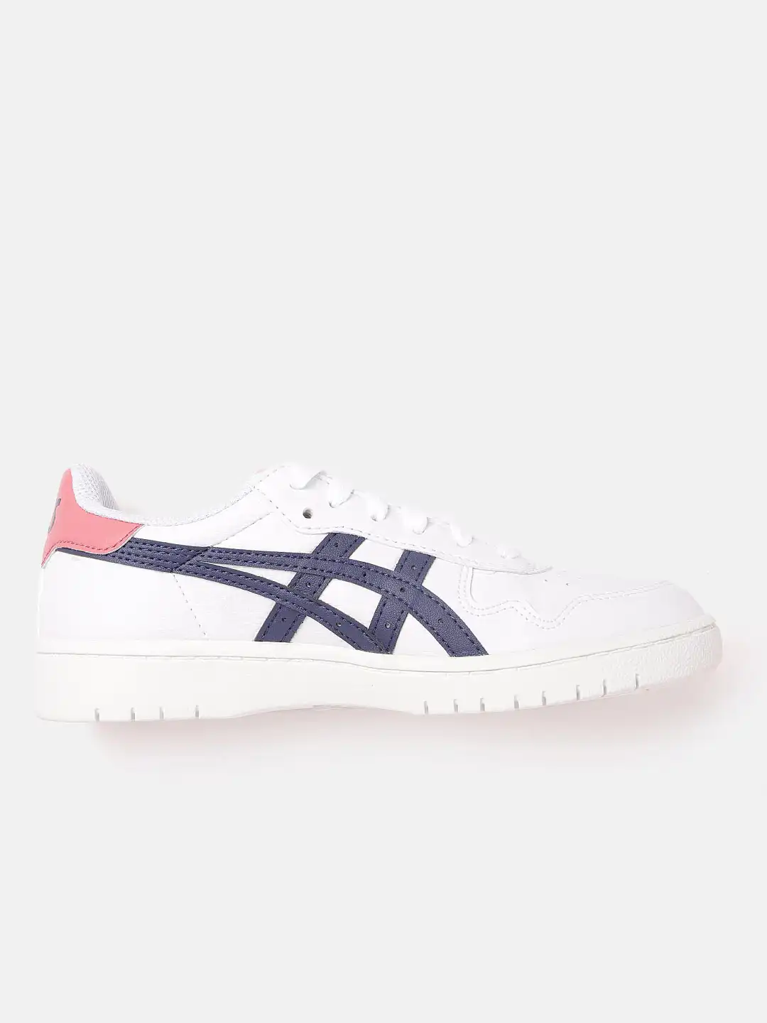 Buy ASICS Kids White & Navy Blue Perforated Japan S GS Sneakers