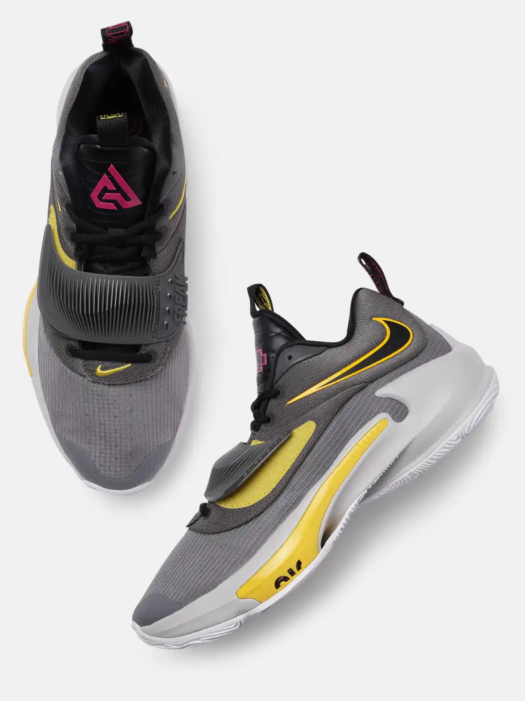 Buy Nike Unisex Grey Zoom Freak 3 Basketball Shoes - Sports Shoes