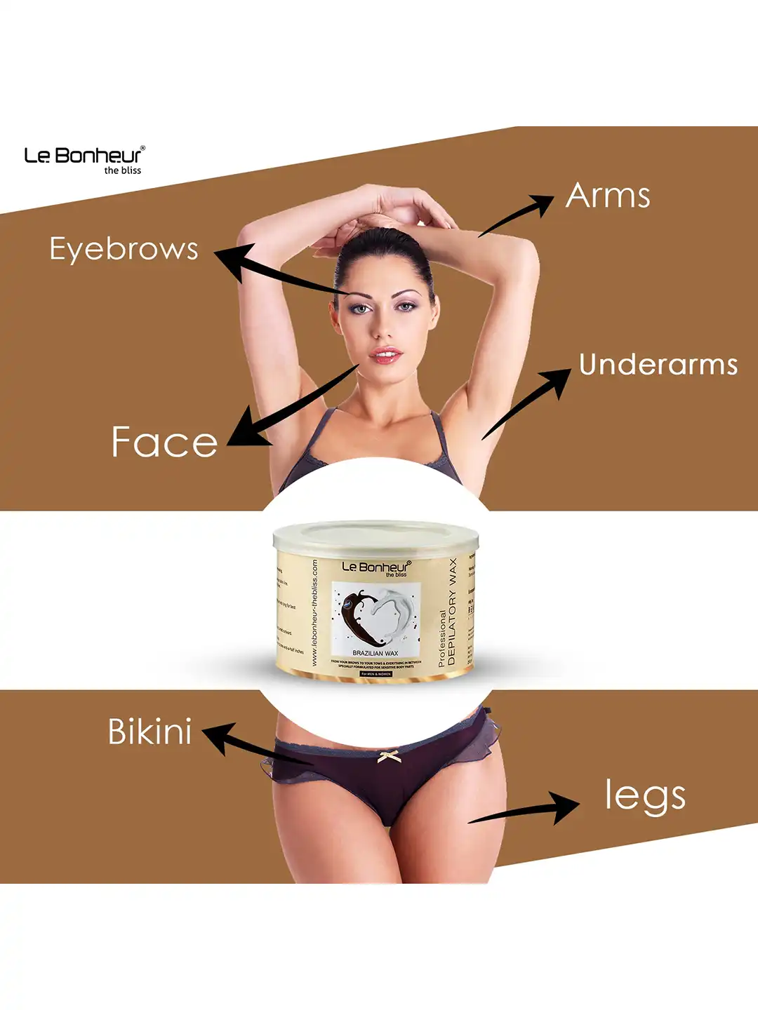 Buy Le Bonheur Stripless Brazilian Liposoluble Wax - Body Wax and