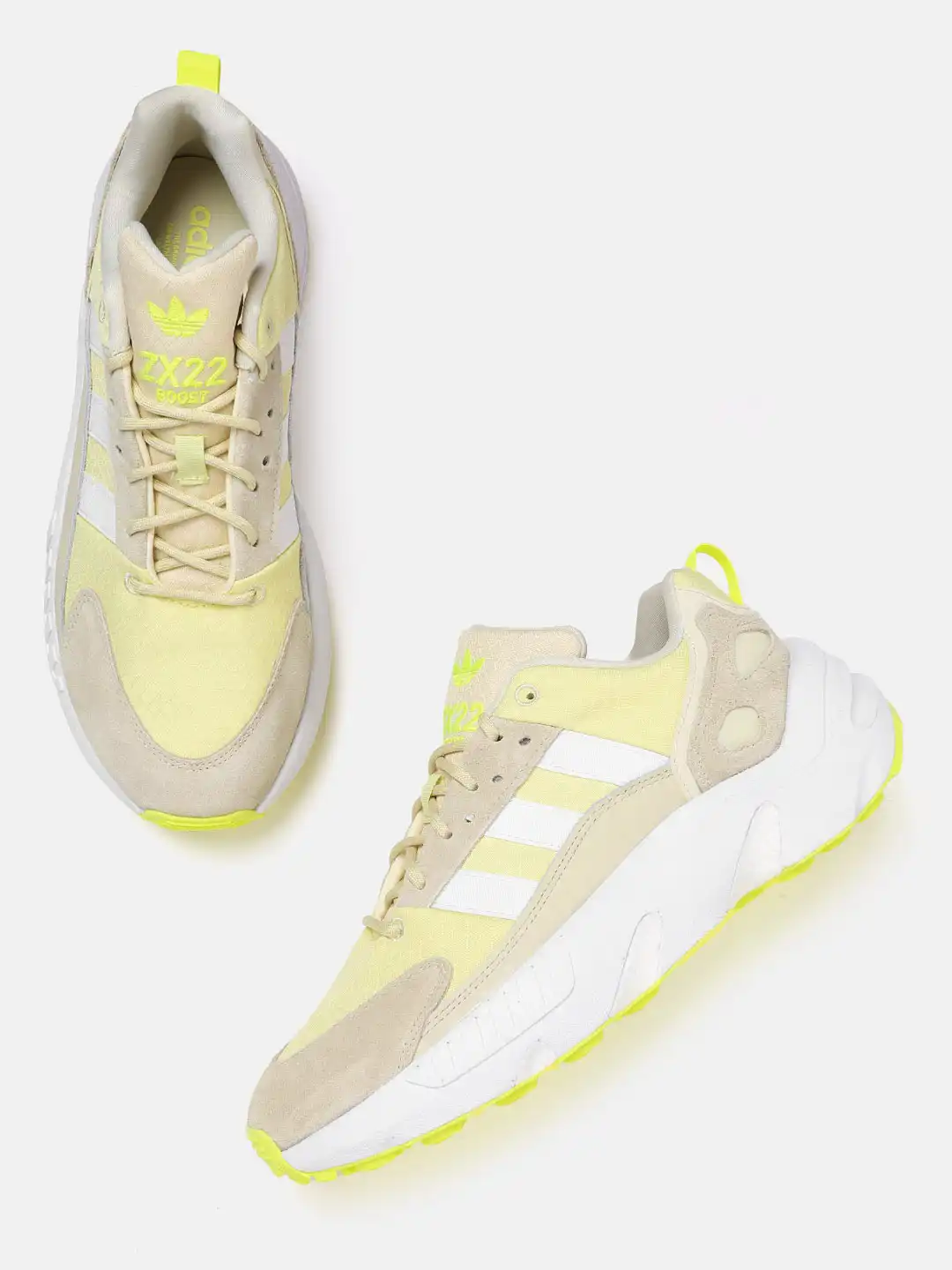 Buy ADIDAS Originals Women Yellow & Beige Woven Design ZX 22