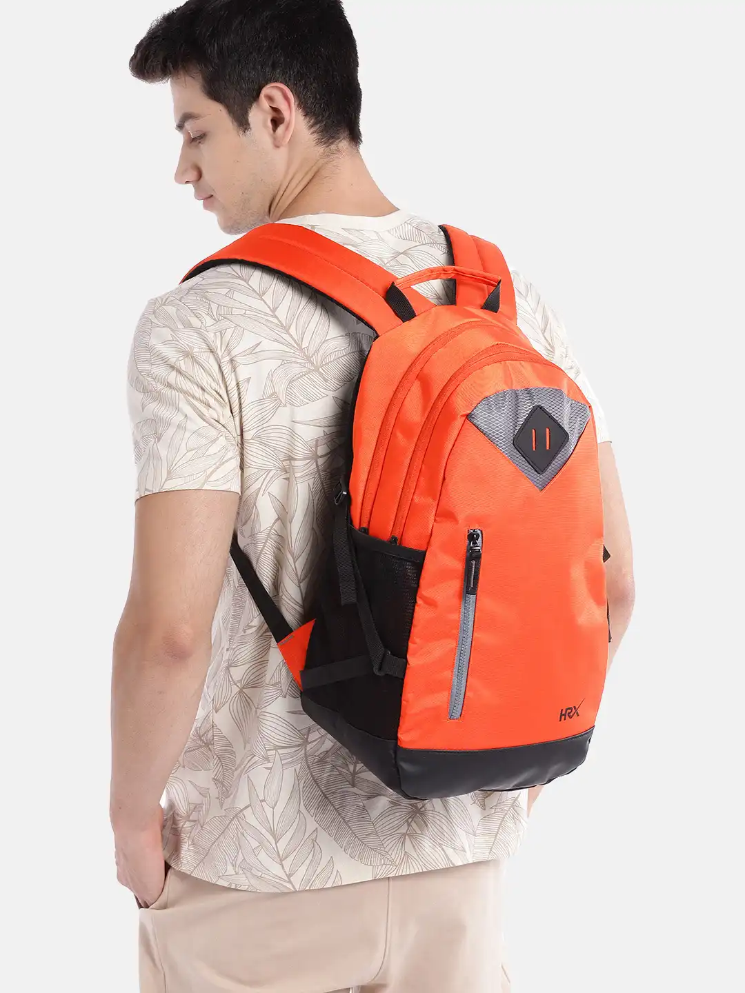 Buy HRX by Hrithik Roshan Unisex Orange & Black Backpack 16 Inch