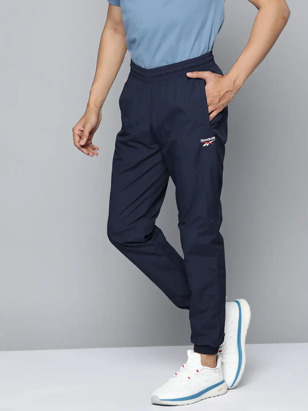 Buy Reebok Classic Unisex Navy Blue Slim Fit Joggers - Track Pants