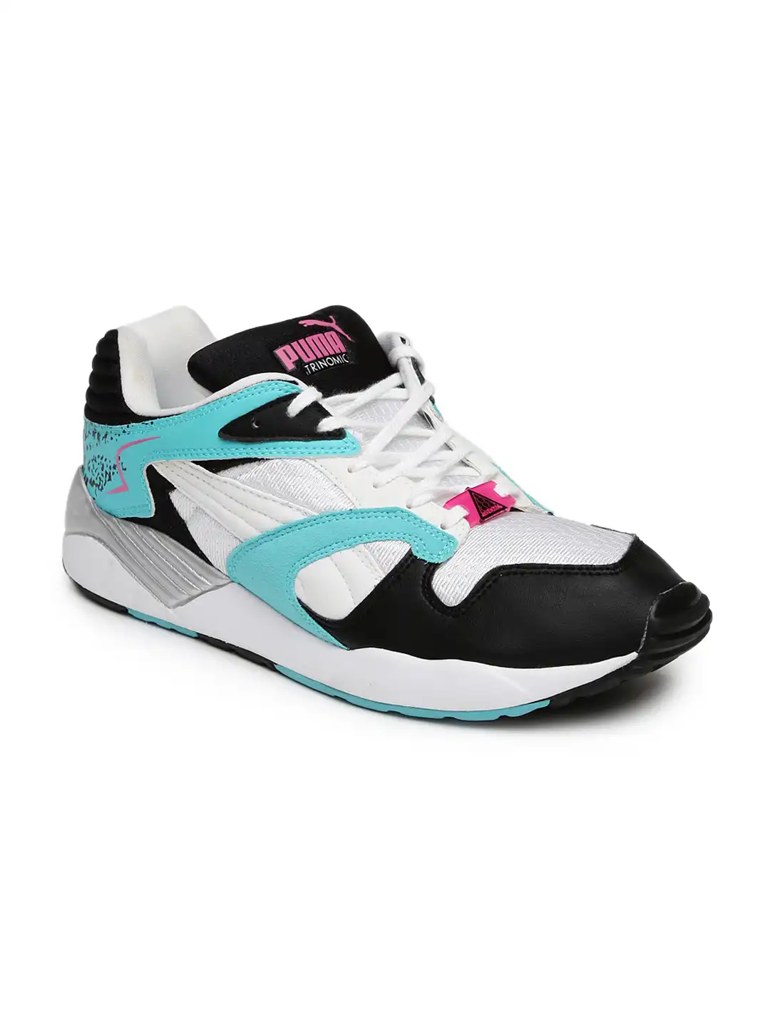 Buy Puma Men White & Blue Trinomic XS 850 Plus Sneakers - Casual
