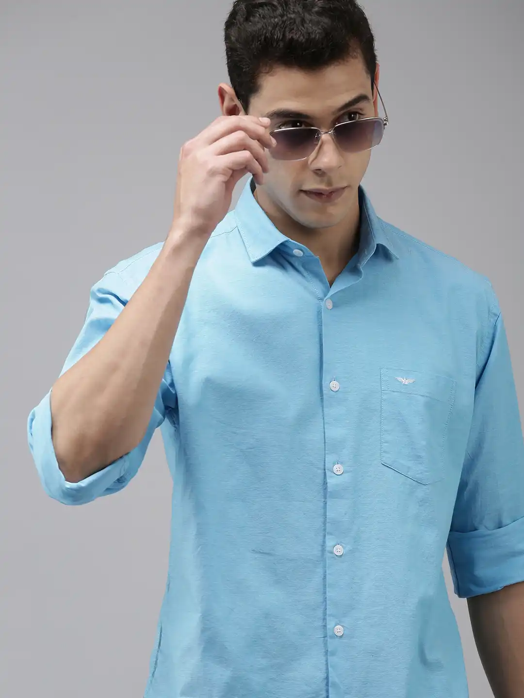 aqua blue mens dress shirt Men's TEK Western Solid Aqua Long Sleeve Shirt