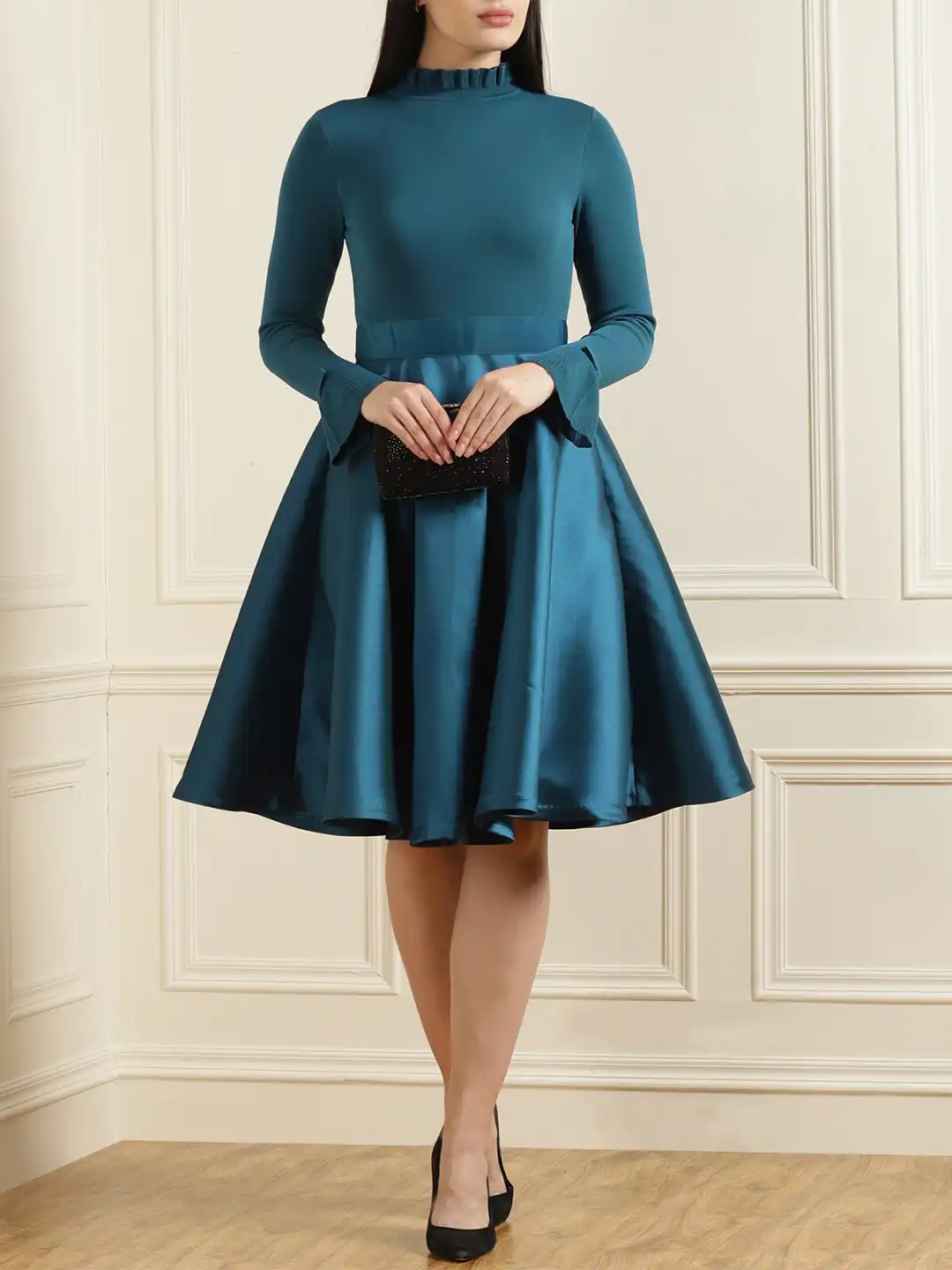 ted baker blue midi dress $295 Ted Baker London Women's Blue Crossover Sheath Midi Dress Size Ted 1/US 0-2