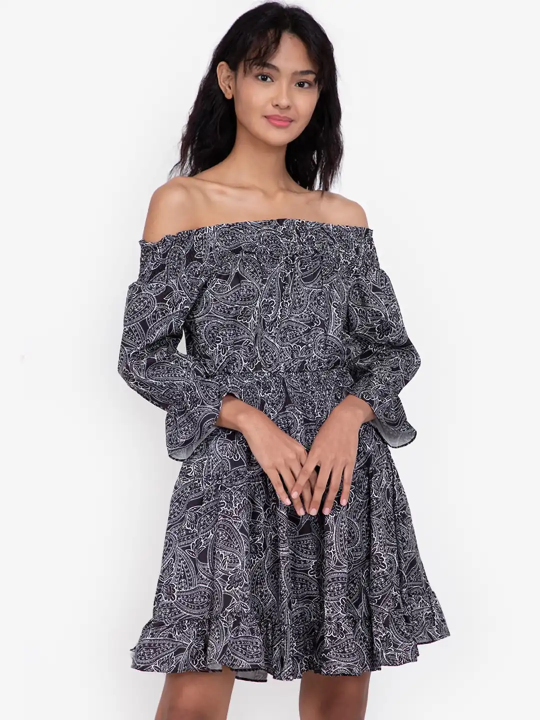 zalora off shoulder dress Zalora Swimsuit Off Shoulder One Piece Buy Sunnydaysweety New Blue Striped Pattern Off Shoulder One Piece