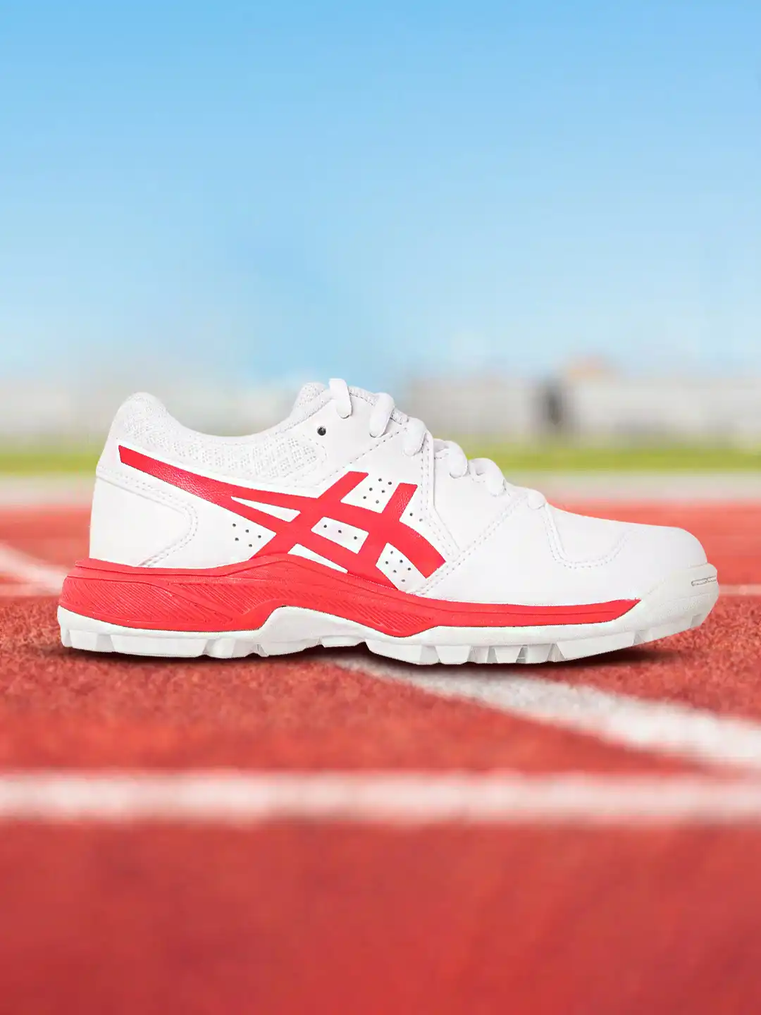 Buy ASICS Kids White Perforated Gel-Peake GS Cricket Shoes