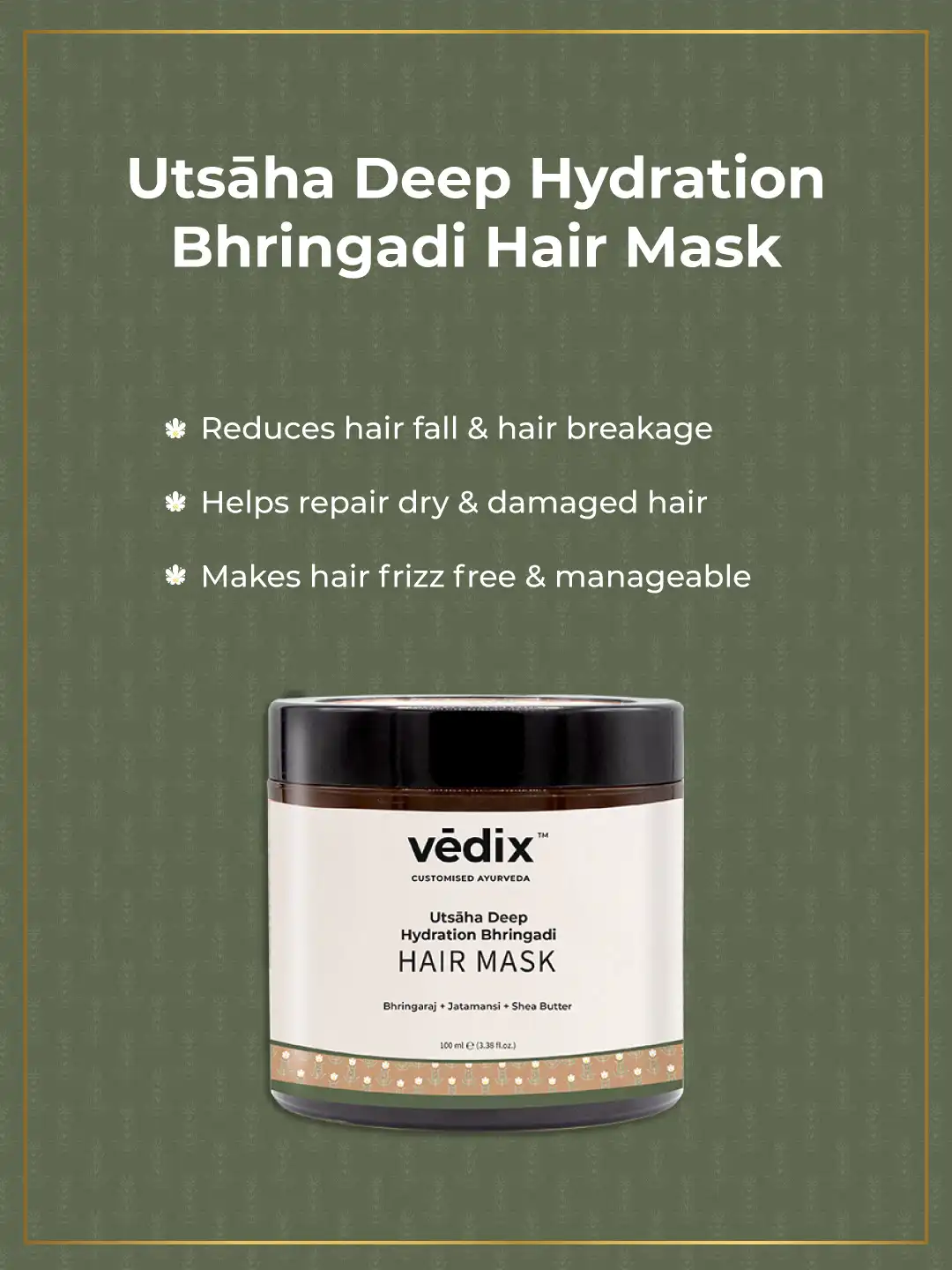 Buy VEDIX Set of 4 Ayurvedic Utsaha Bhringadi Shampoo, Conditioner