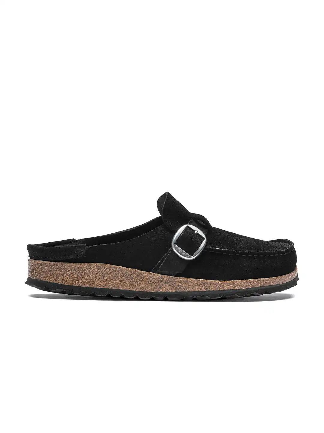 Buy Birkenstock Buckley Black Narrow Width Suede Leather Clogs
