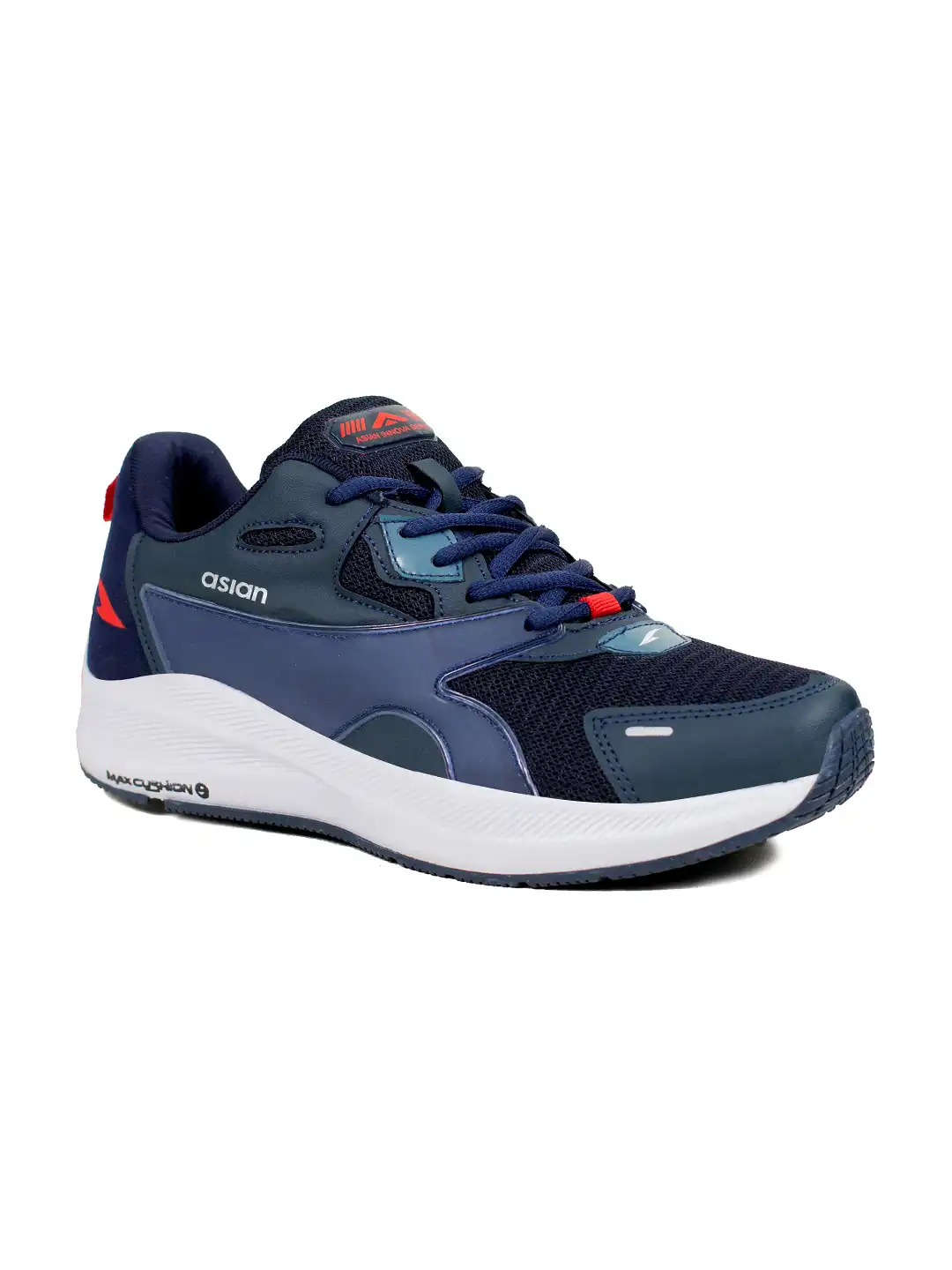 Buy ASIAN Men Navy Blue Mesh Non-Marking Lace-up Running Sport