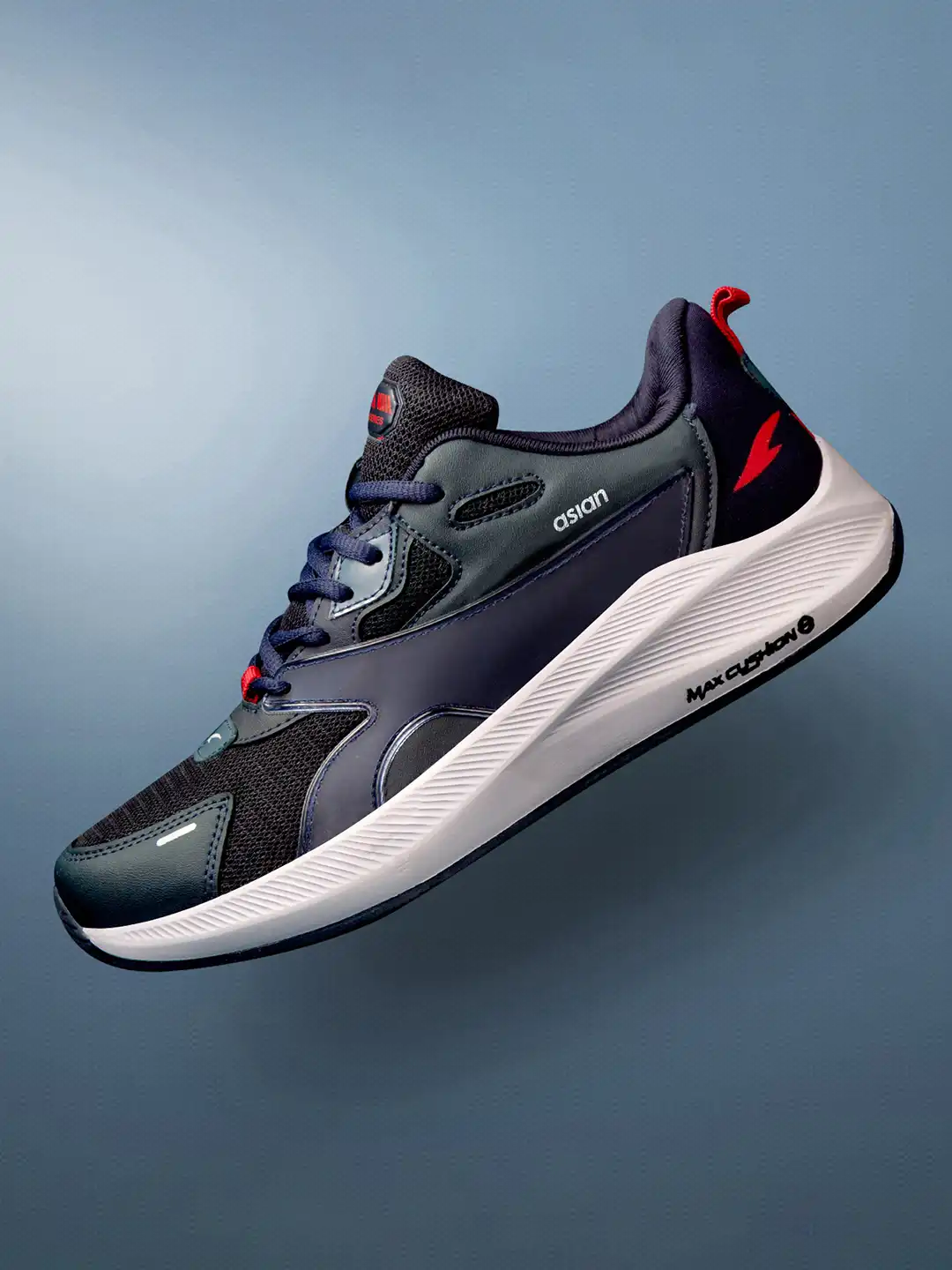 Buy ASIAN Men Navy Blue Mesh Non-Marking Lace-up Running Sport