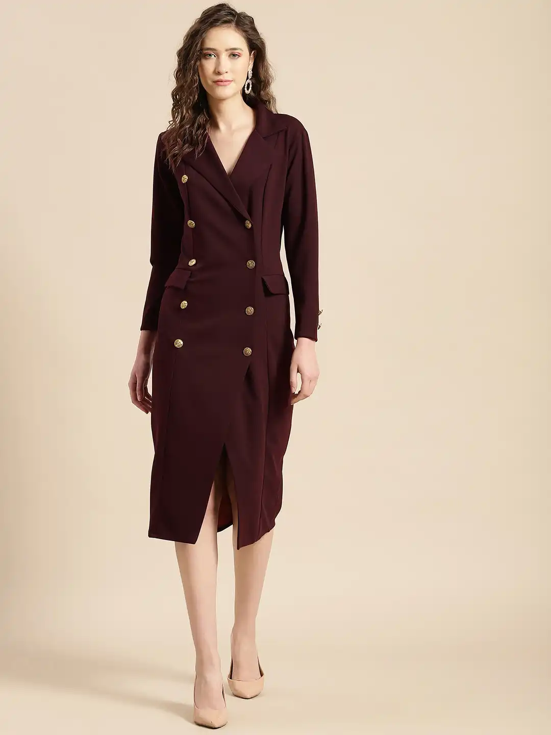 burgundy coat dress Handmade Burgundy Wool Coat – Vintage Winter Princess Overcoat